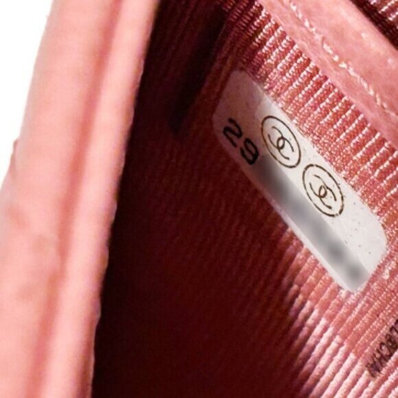 Authentic CHANEL CC Lambskin Quilted Box Flap Wallet on Chain Pink Shoulder WOC - Picture 14 of 14